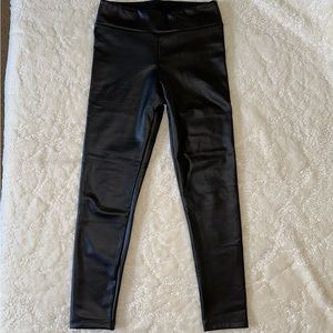 Faux Leather Lined Calzedonia Leggings Medium Black